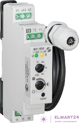 Фотореле ФР-9М 24В 50Гц/пост. 220В 50Гц в комплекте с датчиком кабель 25м Реле и Автоматика A8222-80108776