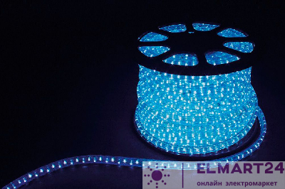Дюралайт светодиодный Feron LED-F3W 3-х жильный, синий, 2,88Вт/м 72LED/м 50м 220V 26071