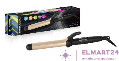 Щипцы для завивки волос ELX-CI02-C64 черн.-зол. 25мм 23Вт 220-240В Ergolux 14365