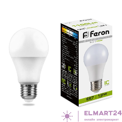 Лампа светодиодная Feron LB-93 Шар E27 12W 4000K 25487
