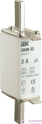 Вставка плавкая ППНИ-33 2А габарит 0 IEK DPP20-002