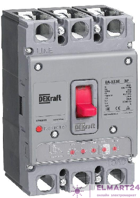 Выключатель автоматический 3п 125А 50кА ВА-333E электрон. расцеп. DEKraft 22500DEK