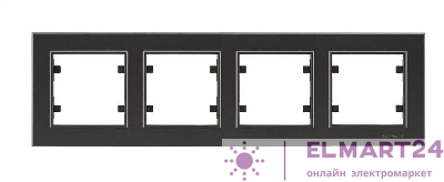 Рамка 4-м Karea горизонт. дым. металлик Makel 56050704
