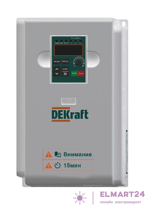 Преобразователь частоты DEKV060 5.5кВт 380В 3ф с тормозн. модулем DEKraft DEKV060G5R5T4B