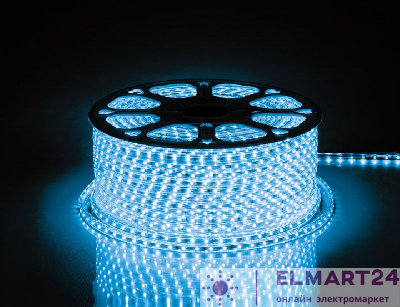 Cветодиодная LED лента Feron LS704, 60SMD(2835)/м 4.4Вт/м 100м IP65 220V синий 26242