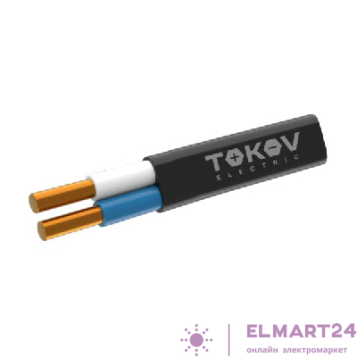 Кабель TOKOV ELECTRIC ВВГ-Пнг(А)-LS 2х1.5 ОК (N) 0.66кВ (м) ТХМ00407684