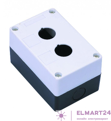 Пост кнопочный 2-м КП-101 d22мм с кабел. вводом для устройств сигнализации и управления пластик. бел. DEKraft 25502DEK