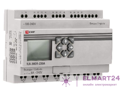 Реле программируемое 20 входов/выходов с дисплеем 230В PRO-Relay PROxima EKF ILR-20DR-230A