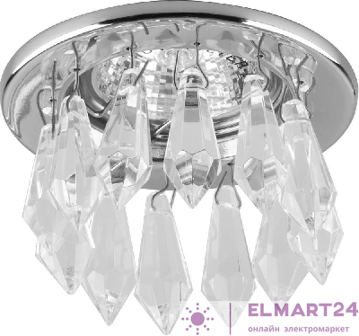 Светильник встраиваемый Feron DL4160 потолочный MR16 G5.3 прозрачный, хром 17271