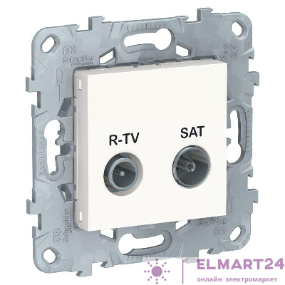 Механизм розетки R-TV/SAT UNICA NEW проходная бел. SchE NU545618