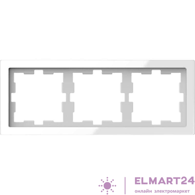 Рамка 3-м Merten D-Life SD бел. кристалл SchE MTN4030-6520