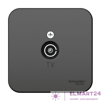Розетка телевизионная TV ОП Blanca коннектор с изолир. пластиной антрацит SE BLNTA000016
