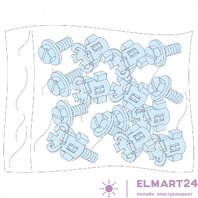 Комплект 20 винтов+барашк. гайки для основан. рамы Prisma Plus P (уп.20шт) SchE 08921