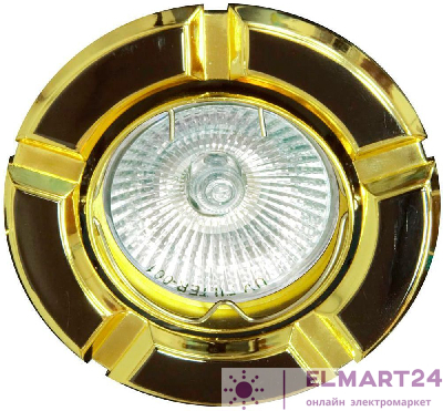 Светильник встраиваемый Feron 098T-MR16 потолочный MR16 G5.3 черный-золото 17642