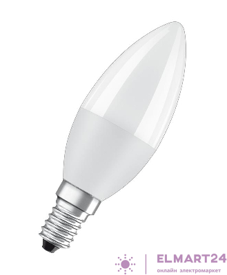 Лампа светодиодная LED Value LVCLB75 10SW/840 10Вт свеча матовая E14 230В 10х1 RU OSRAM 4058075579187