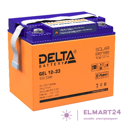 Аккумулятор GEL 12В 33А.ч Delta GEL 12-33