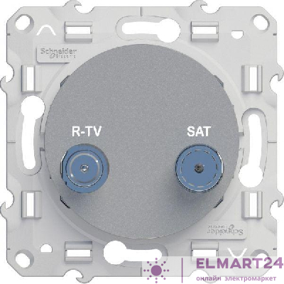 Механизм розетки СП R-TV-SAT Odace оконечная алюм. SchE S53R455