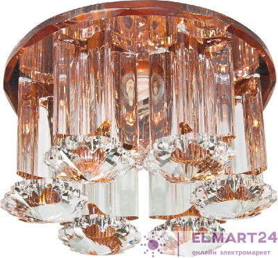 Светильник встраиваемый Feron 1526 потолочный JCD9 G9 коричневый-прозрачный 28207