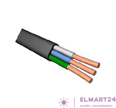 Кабель ВВГнг(А) 3х4.0 плоский (м) ПромЭл